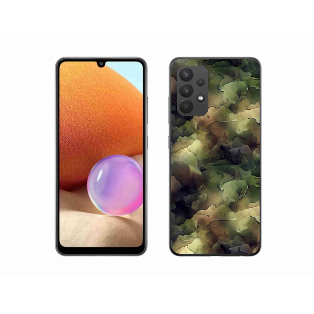 Gelový kryt mmCase na Samsung Galaxy A32 4G - maskáčový vzor 10