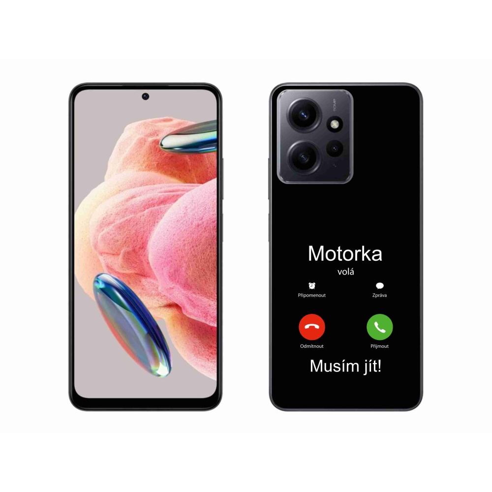 Gelový kryt mmCase na Xiaomi Redmi Note 12 4G - motorka volá černé pozadí