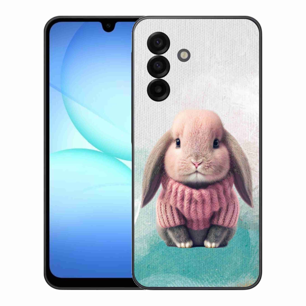 Gelový kryt mmCase na Samsung Galaxy A17 5G - králíček ve svetru