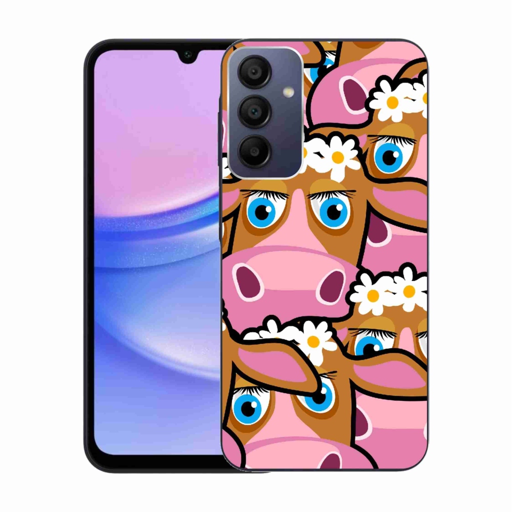 Gelový kryt mmCase na Samsung Galaxy A15 4G/5G - kreslené kravičky