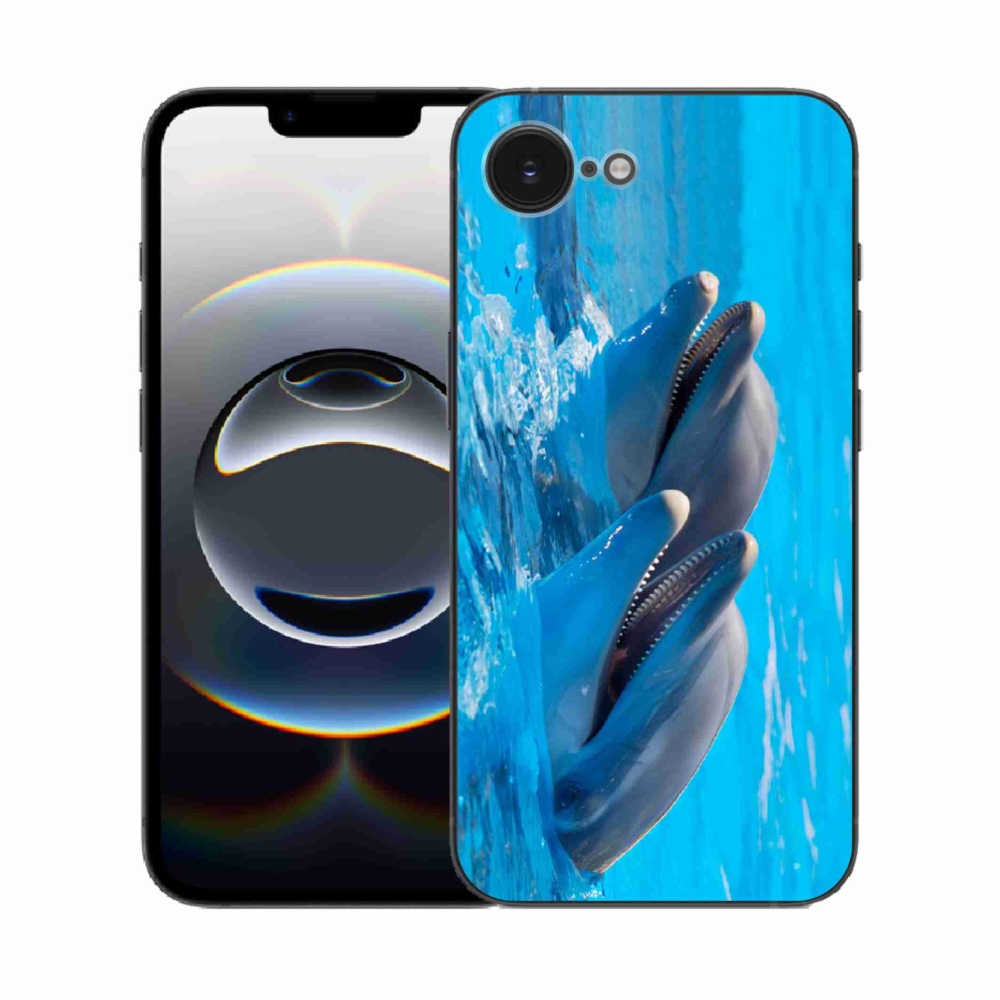 Gelový kryt mmCase na iPhone 16e - delfíni