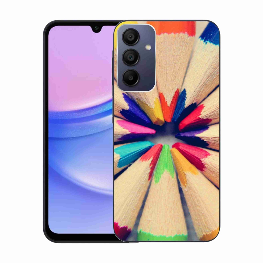 Gelový kryt mmCase na Samsung Galaxy A15 4G/5G - pastelky 