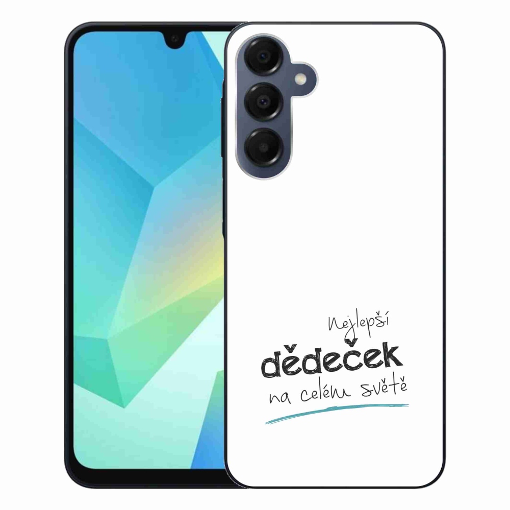 Gelový kryt mmCase na Samsung Galaxy A16 4G/5G - nejlepší dědeček 3 bílé pozadí