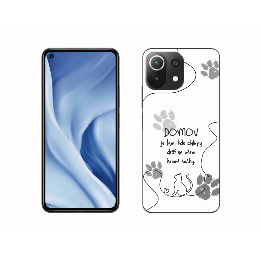 Gelový kryt mmCase na Xiaomi 11 Lite 5G NE - kočičí motiv bílé pozadí