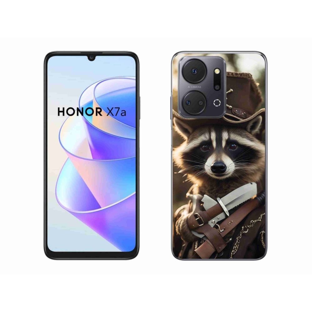 Gelový kryt mmCase na Honor X7a - mýval v uniformě
