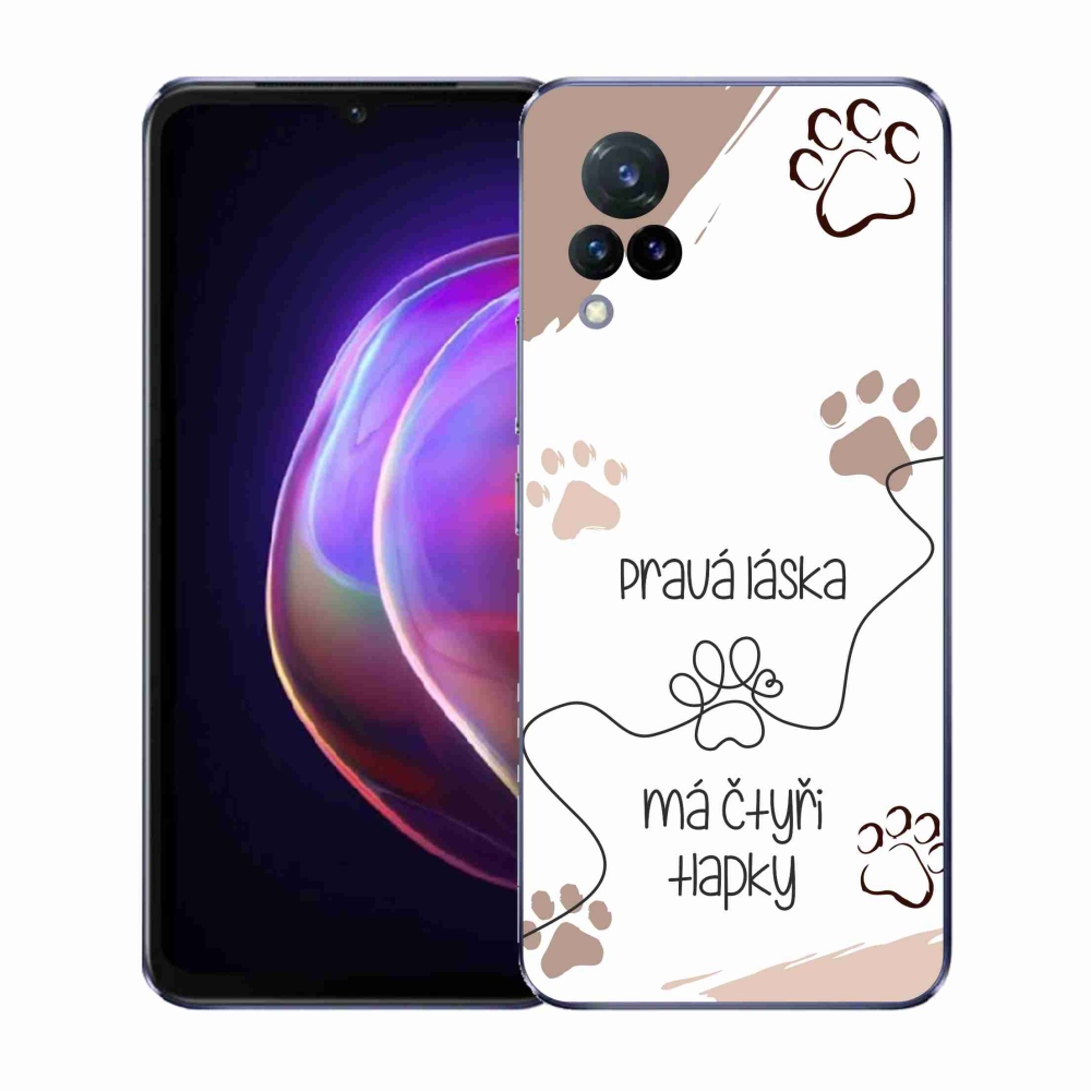 Gelový kryt mmCase na Vivo V21 4G/5G - psí motiv 1 bílé pozadí