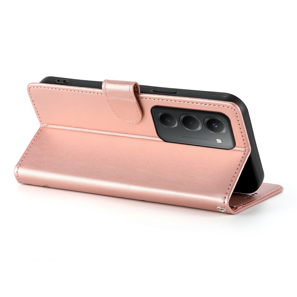 Flowery knížkové pouzdro na Xiaomi Redmi 15 5G (169mm) - růžovozlaté