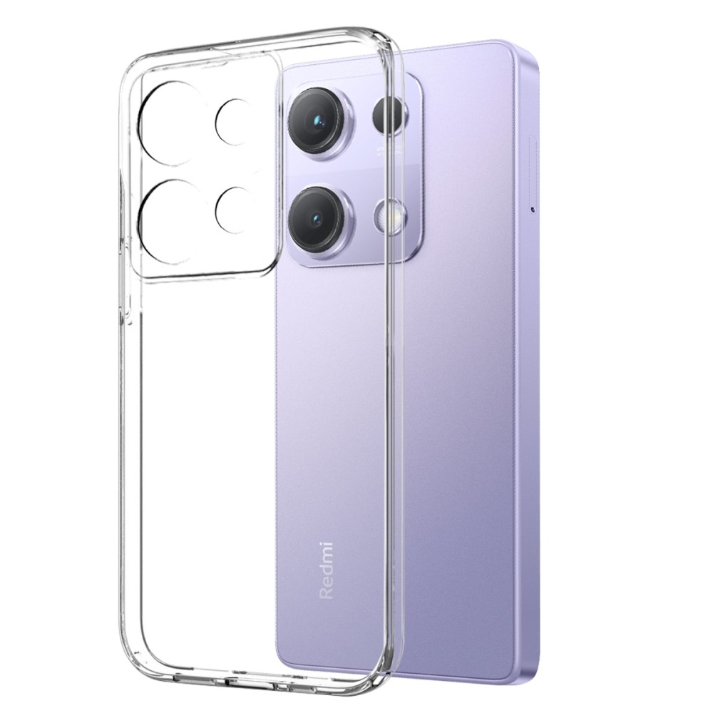 NORTHJO průhledný gelový obal + tvrzené sklo na Xiaomi Redmi Note 14S - průhledný
