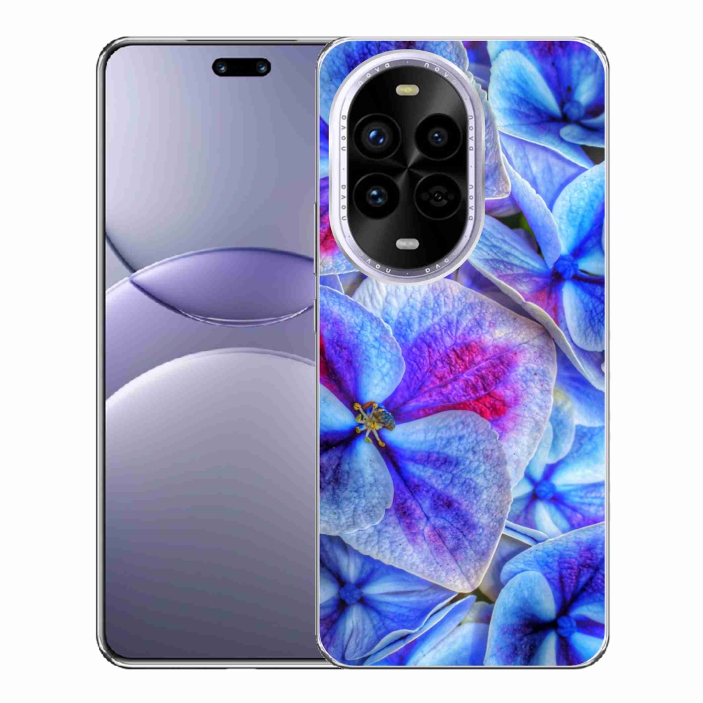 Gelový kryt mmCase na Huawei Nova 13 Pro 5G - modré květy 1