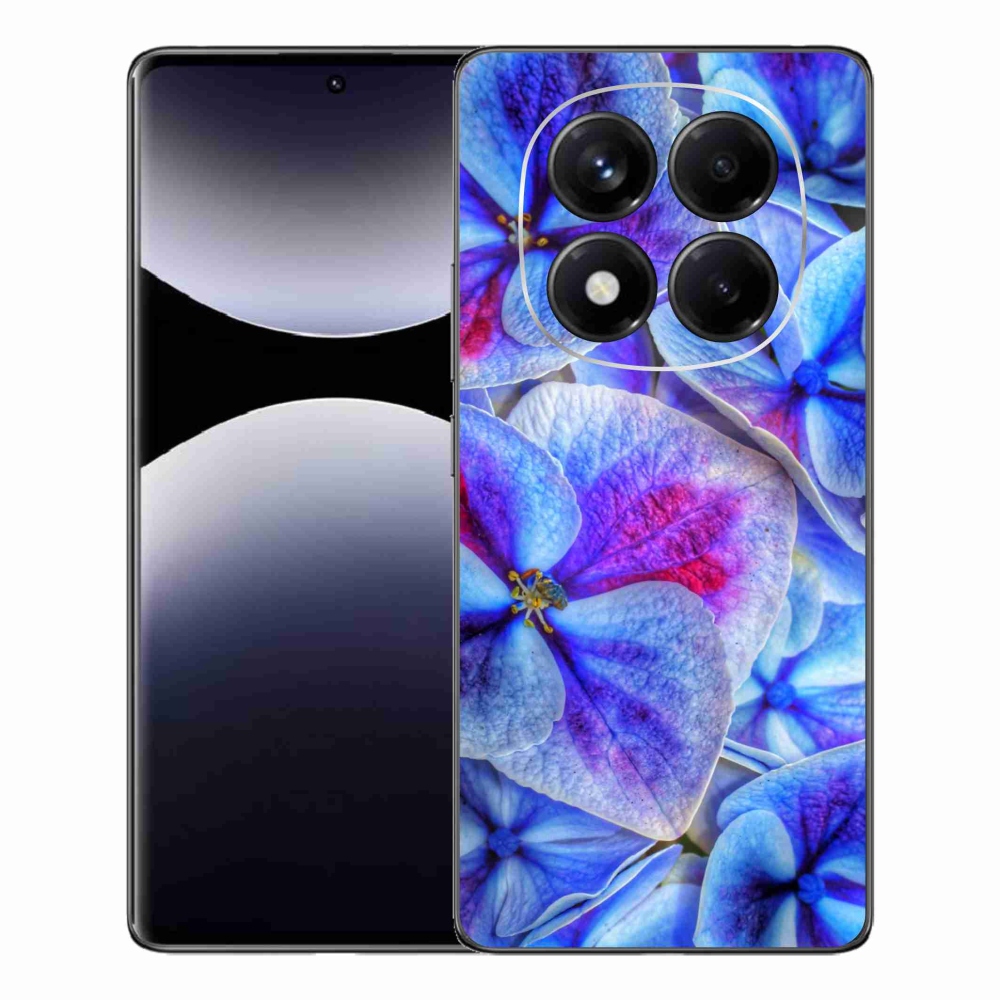 Gelový kryt mmCase na Xiaomi Redmi Note 14 Pro - modré květy 1