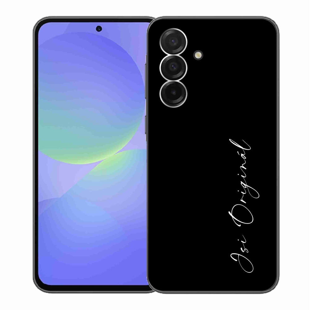 Gelový kryt mmCase na Samsung Galaxy A36 5G - jsi originál černé pozadí
