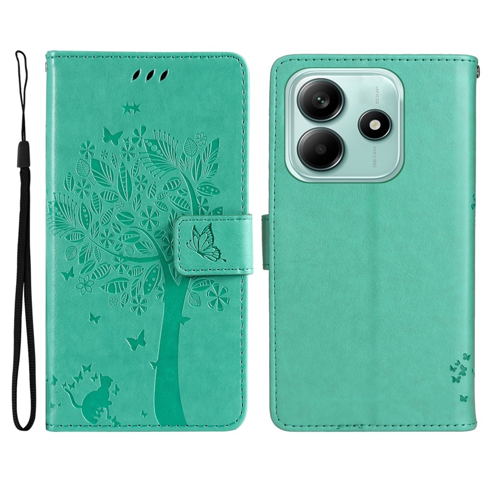 Trees knížkové pouzdro na Xiaomi Redmi Note 14 5G - modrozelené