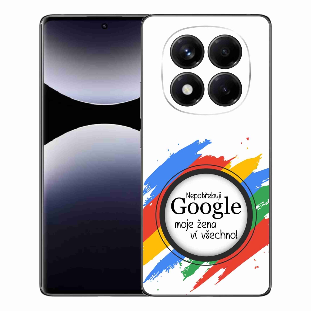 Gelový kryt mmCase na Xiaomi Redmi Note 14 Pro - žena ví všechno bílé pozadí