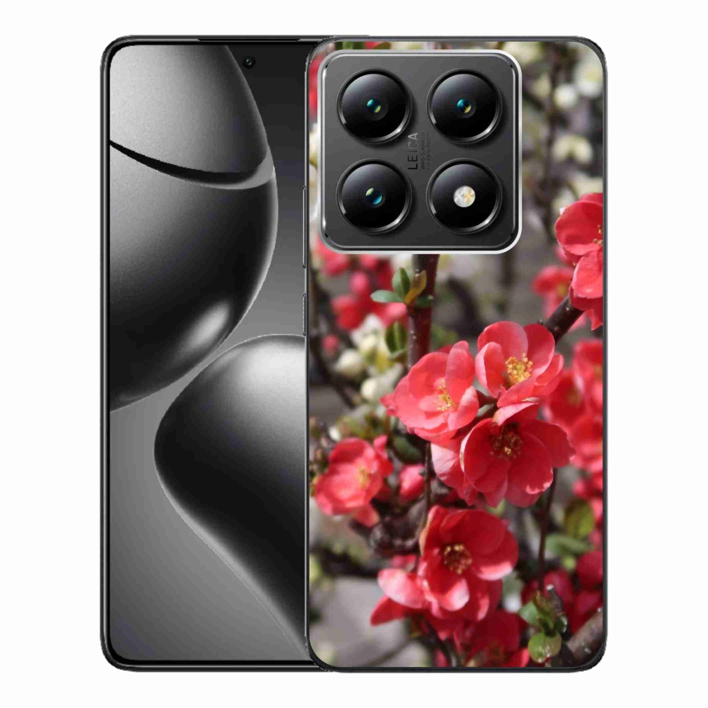 Gelový kryt mmCase na Xiaomi 14T Pro - červené květy