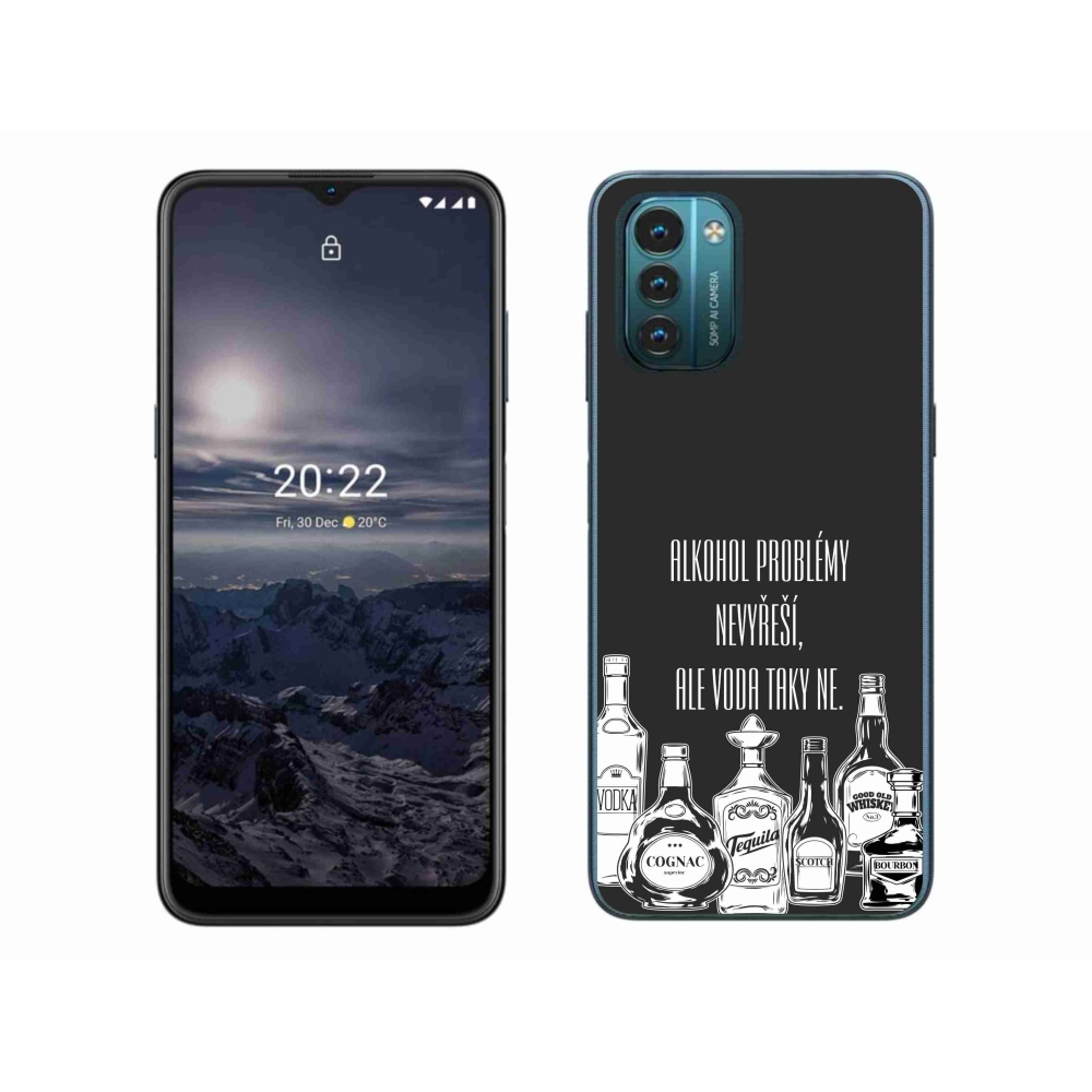 Gelový kryt mmCase na Nokia G11/G21 - vtipný text černé pozadí