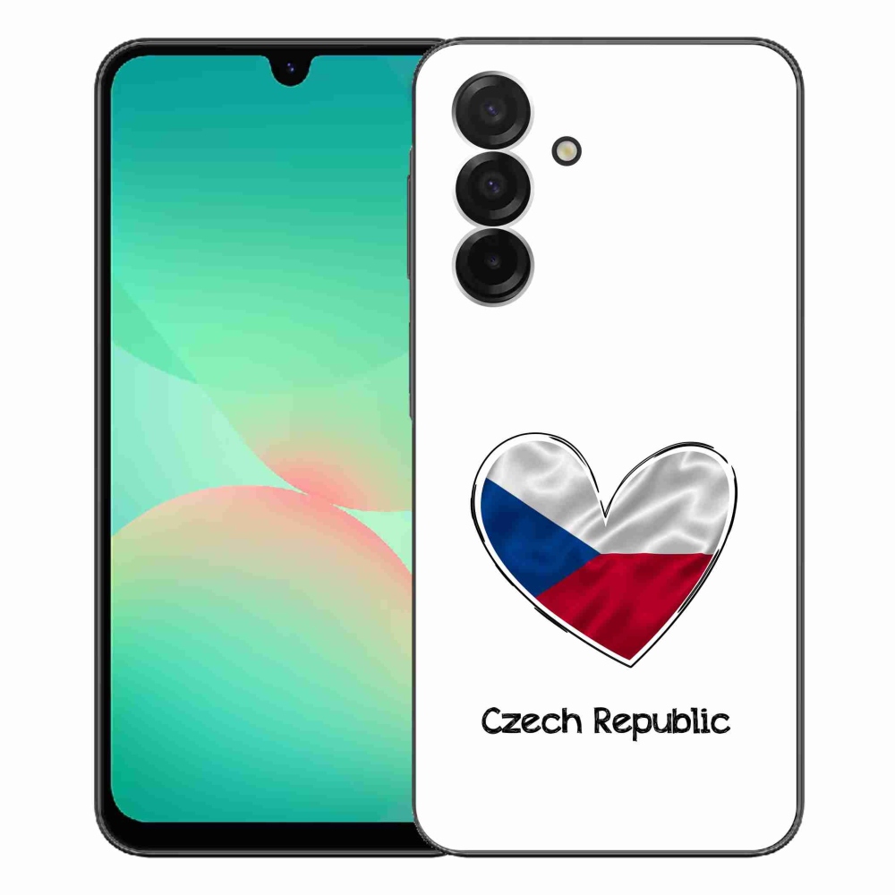 Gelový kryt mmCase na Samsung Galaxy A26 5G - vlajka srdce bílé pozadí
