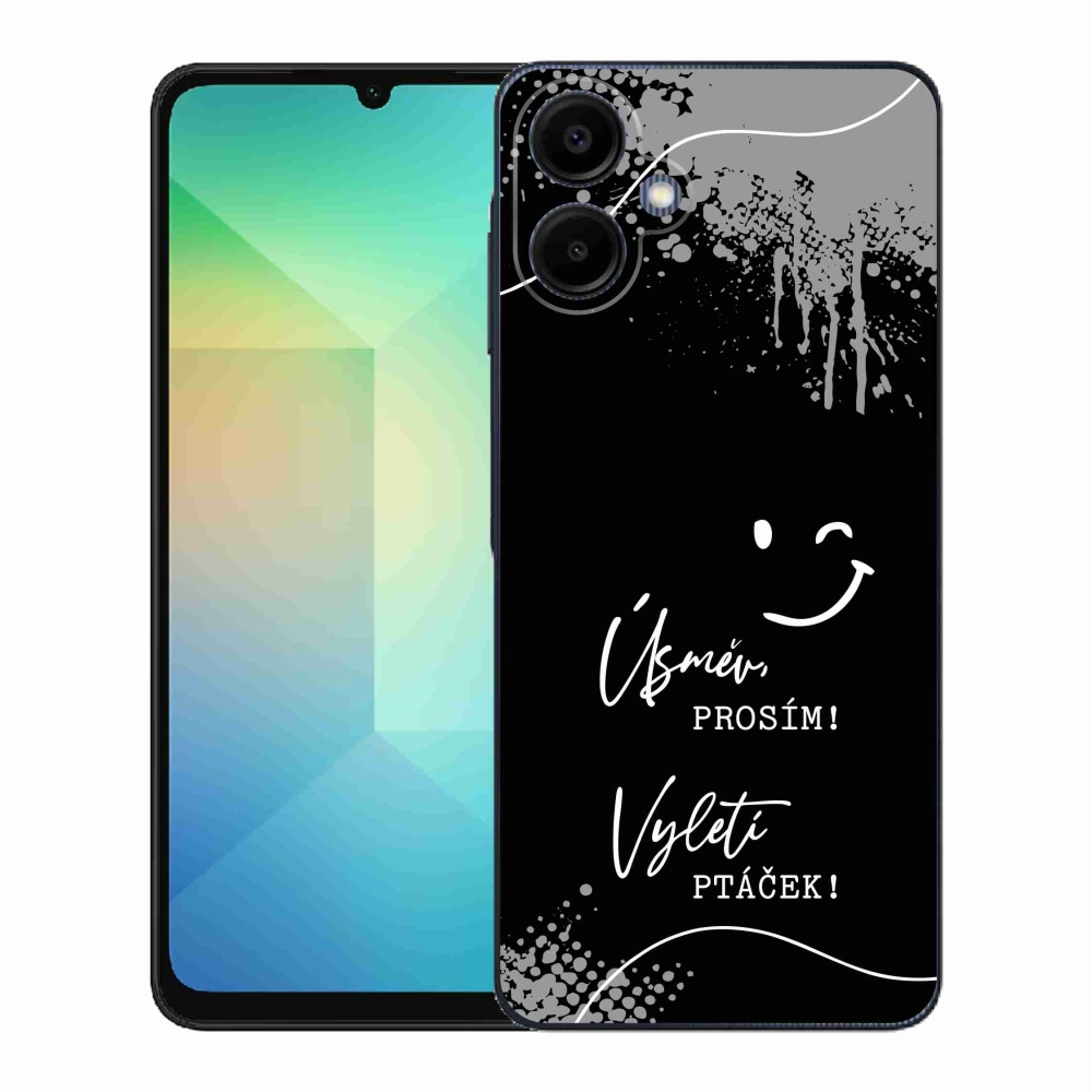 Gelový kryt mmCase na Samsung Galaxy A06 4G - vtipný text 4 černé pozadí