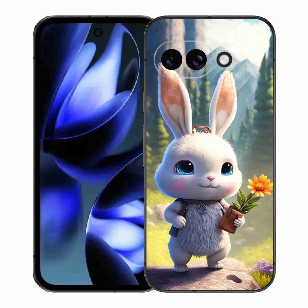 Gelový kryt mmCase na Google Pixel 9a - roztomilý králíček