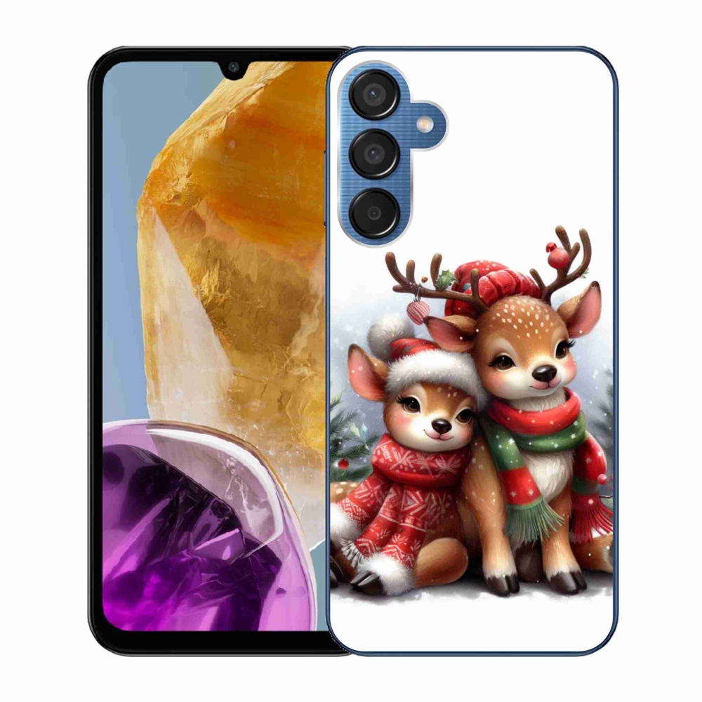 Gelový kryt mmCase na Samsung Galaxy M15 5G - vánoční sobi