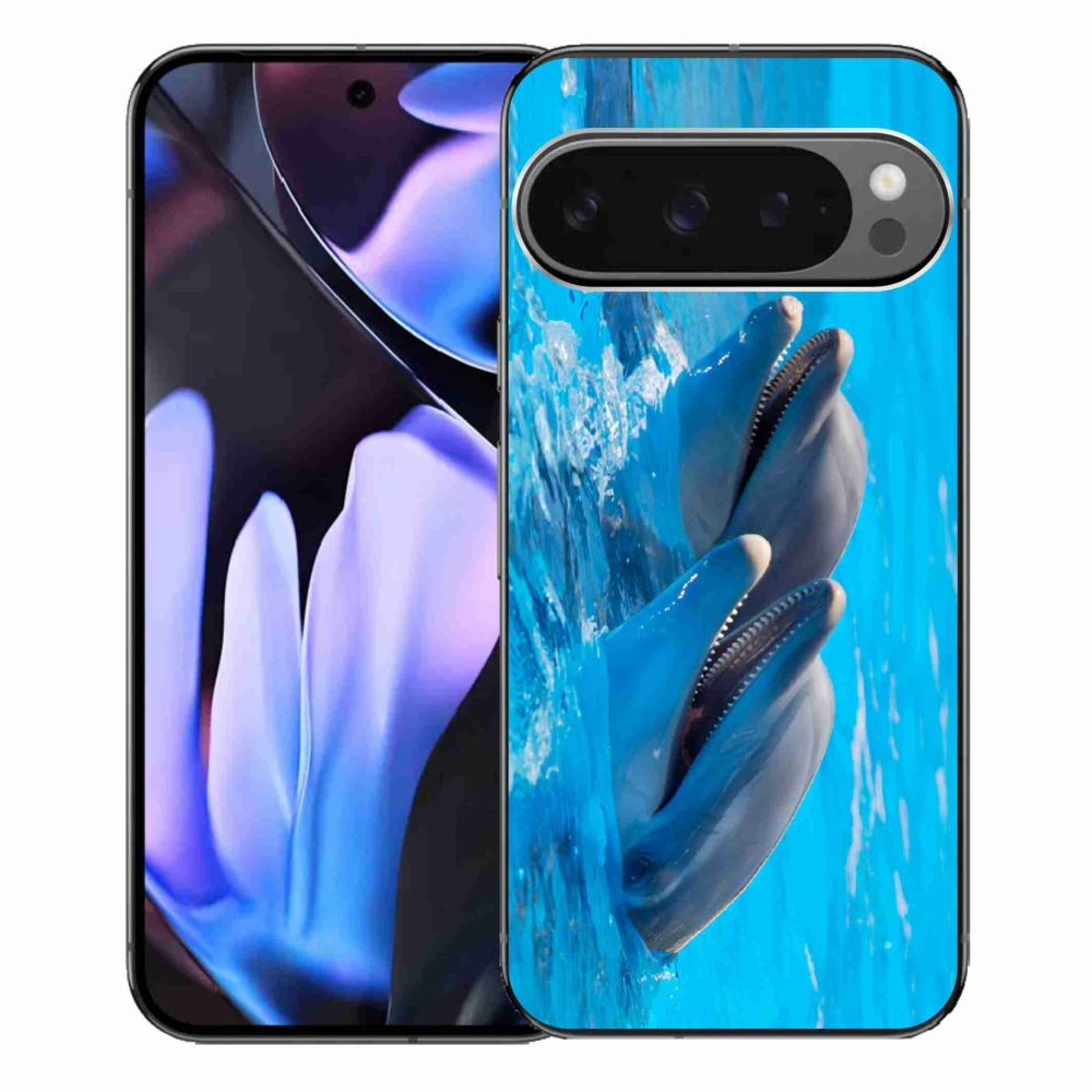 Gelový kryt mmCase na Google Pixel 9 Pro XL - delfíni