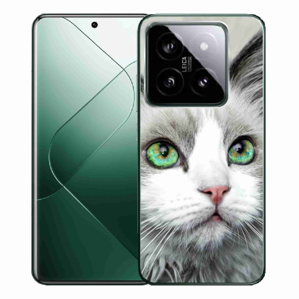Gelový kryt mmCase na Xiaomi 14 Pro - kočičí pohled