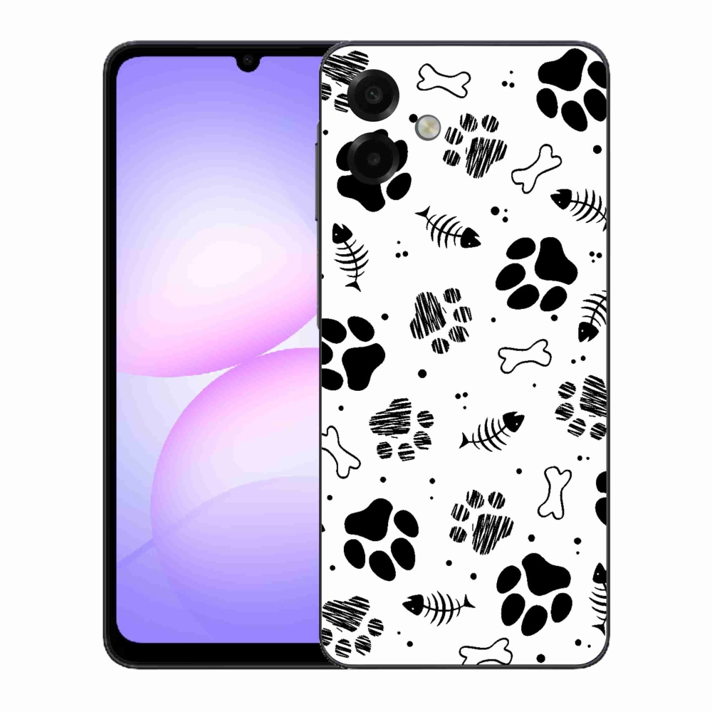 Gelový kryt mmCase na Samsung Galaxy A07 4G - psí tlapky 1