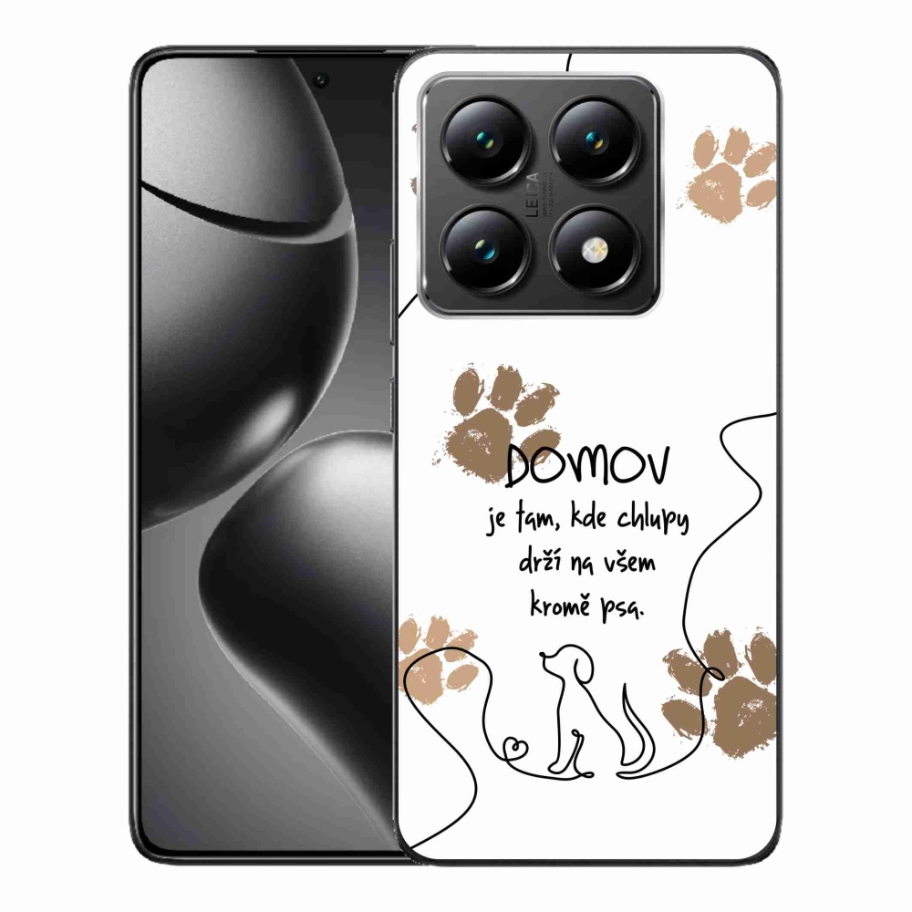 Gelový kryt mmCase na Xiaomi 14T - psí motiv bílé pozadí