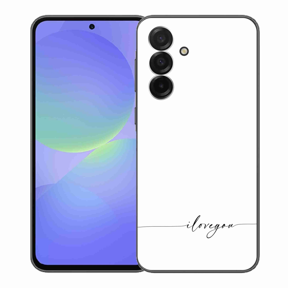Gelový kryt mmCase na Samsung Galaxy A36 5G - I love you bílé pozadí