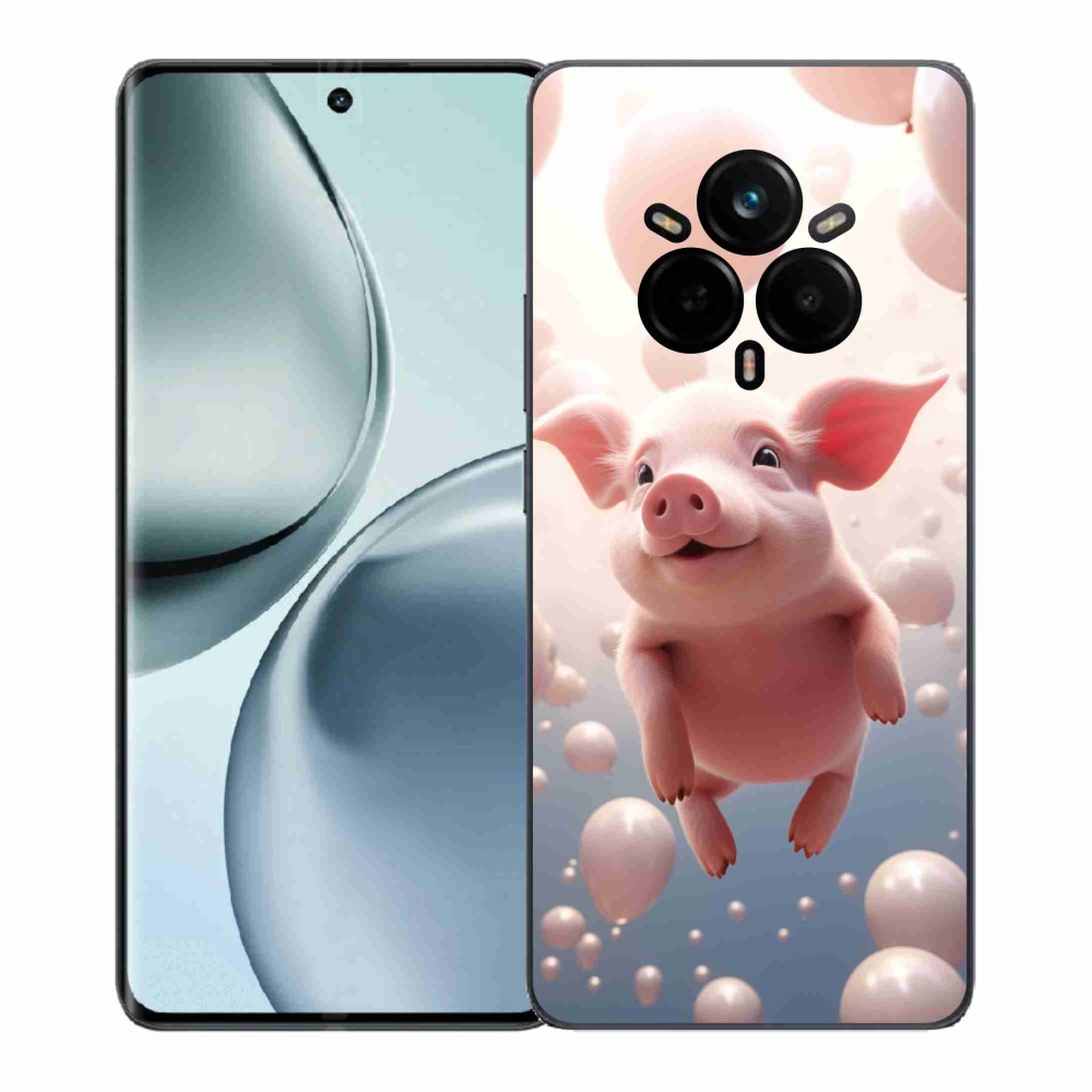 Gelový kryt mmCase na Realme 14 Pro+ 5G - prasátko s balónky