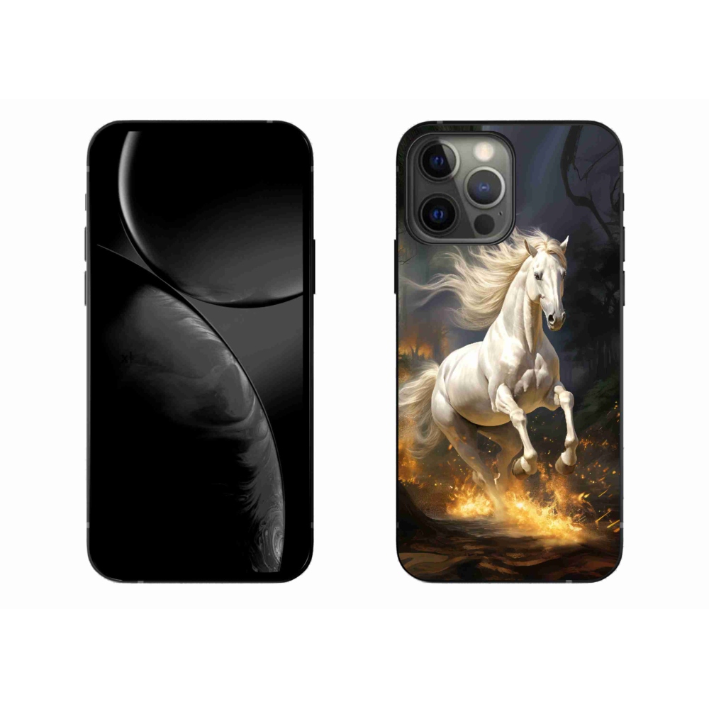 Gelový kryt mmCase na iPhone 13 Pro Max - bílý kůň 2