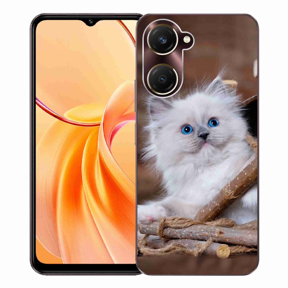 Gelový kryt mmCase na Vivo Y28s 5G - bílé kotě
