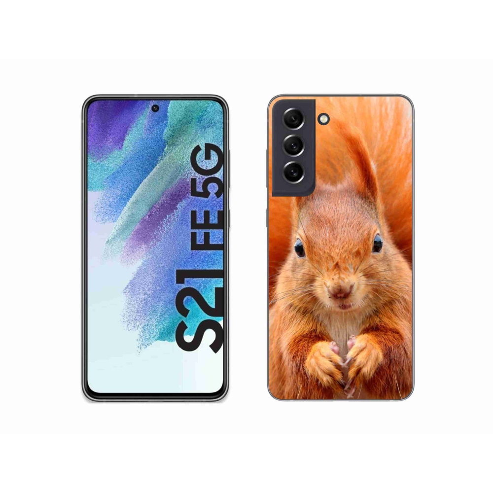 Gelový kryt mmCase na Samsung Galaxy S21 FE 5G - veverka