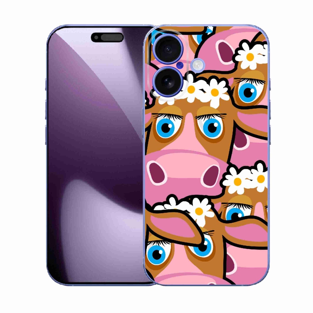 Gelový kryt mmCase na iPhone 17 - kreslené kravičky