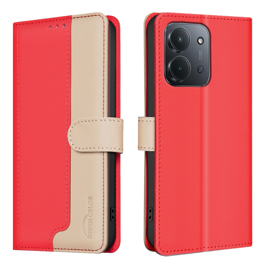 BNF DUO knížkové pouzdro na Xiaomi Redmi 15C 4G/5G (173mm) - červené