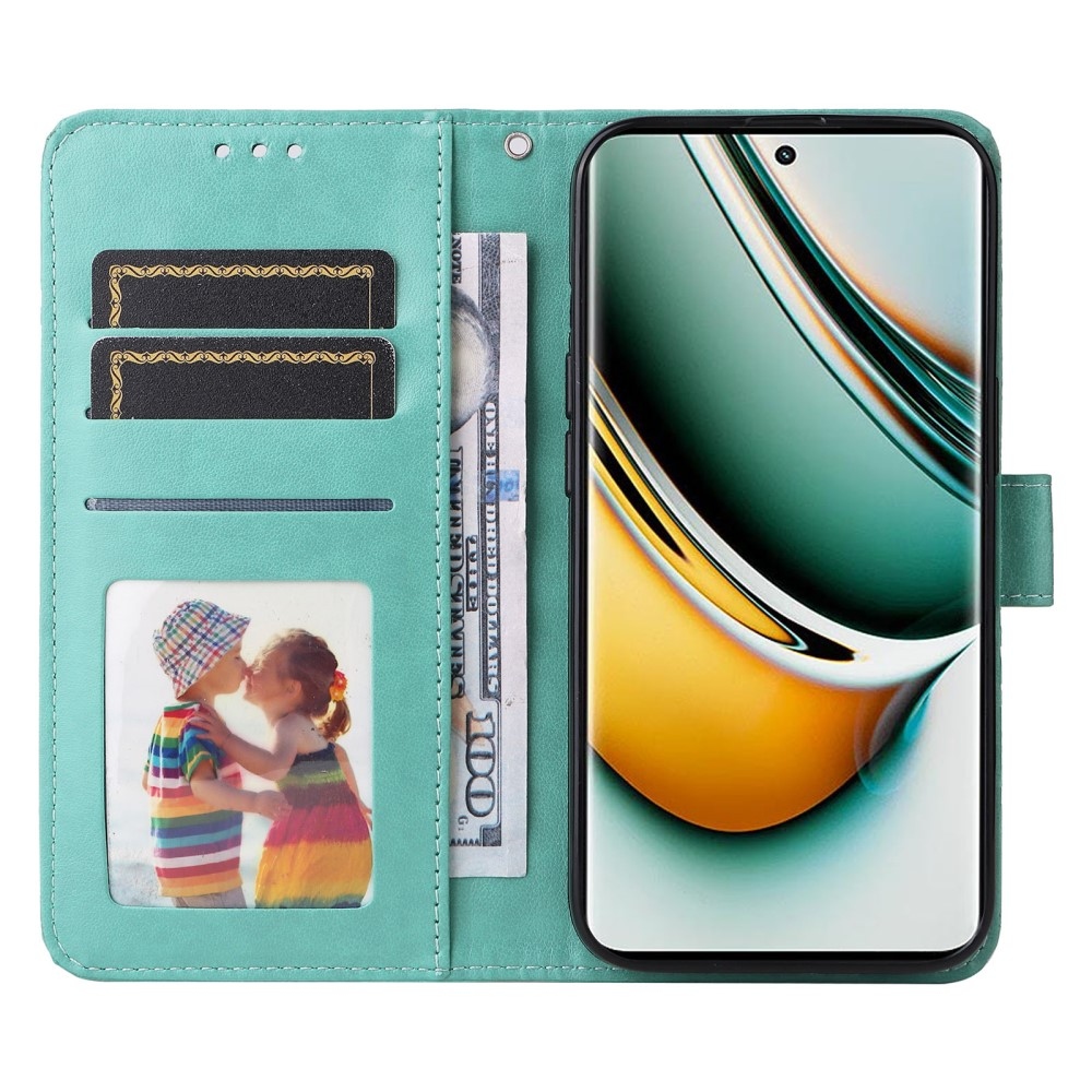 Sunflower knížkové pouzdro na Realme 11 Pro 5G/11 Pro+ 5G - modrozelené