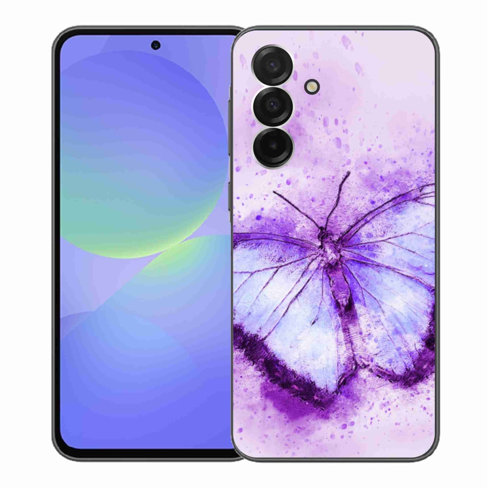 Gelový kryt mmCase na Samsung Galaxy A36 5G - fialový motýl