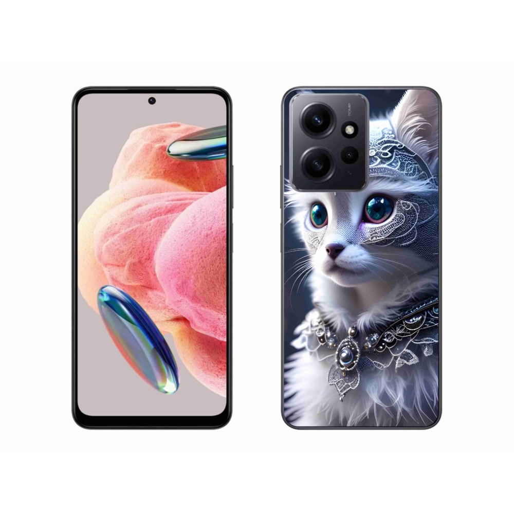 Gelový kryt mmCase na Xiaomi Redmi Note 12 4G - bílá kočka