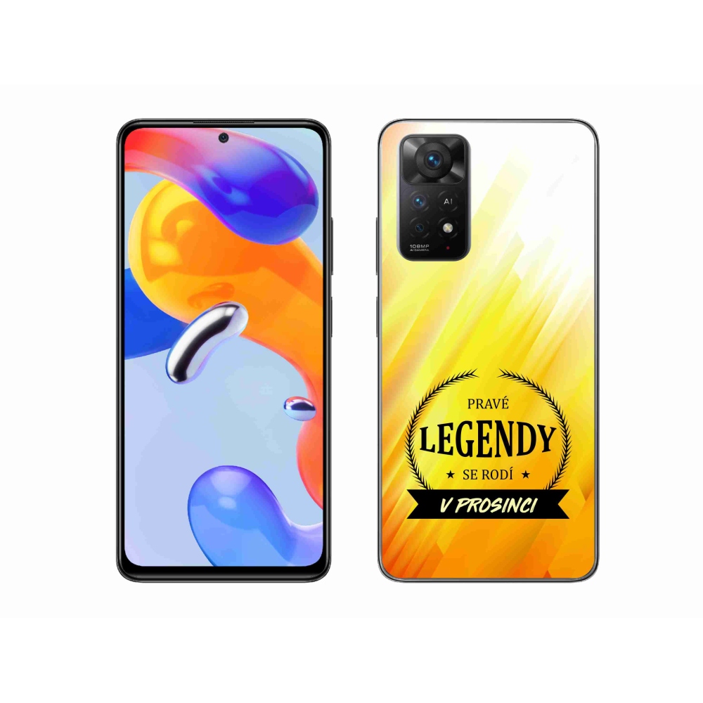 Gelový kryt mmCase na Xiaomi Redmi Note 11 Pro 4G/5G - legendy v prosinci žluté pozadí