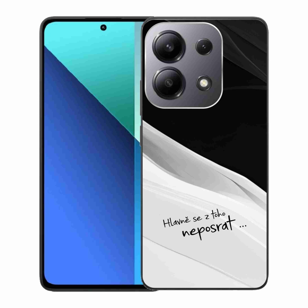 Gelový kryt mmCase na Xiaomi Redmi Note 13 - vtipný text 13 bíločerné pozadí