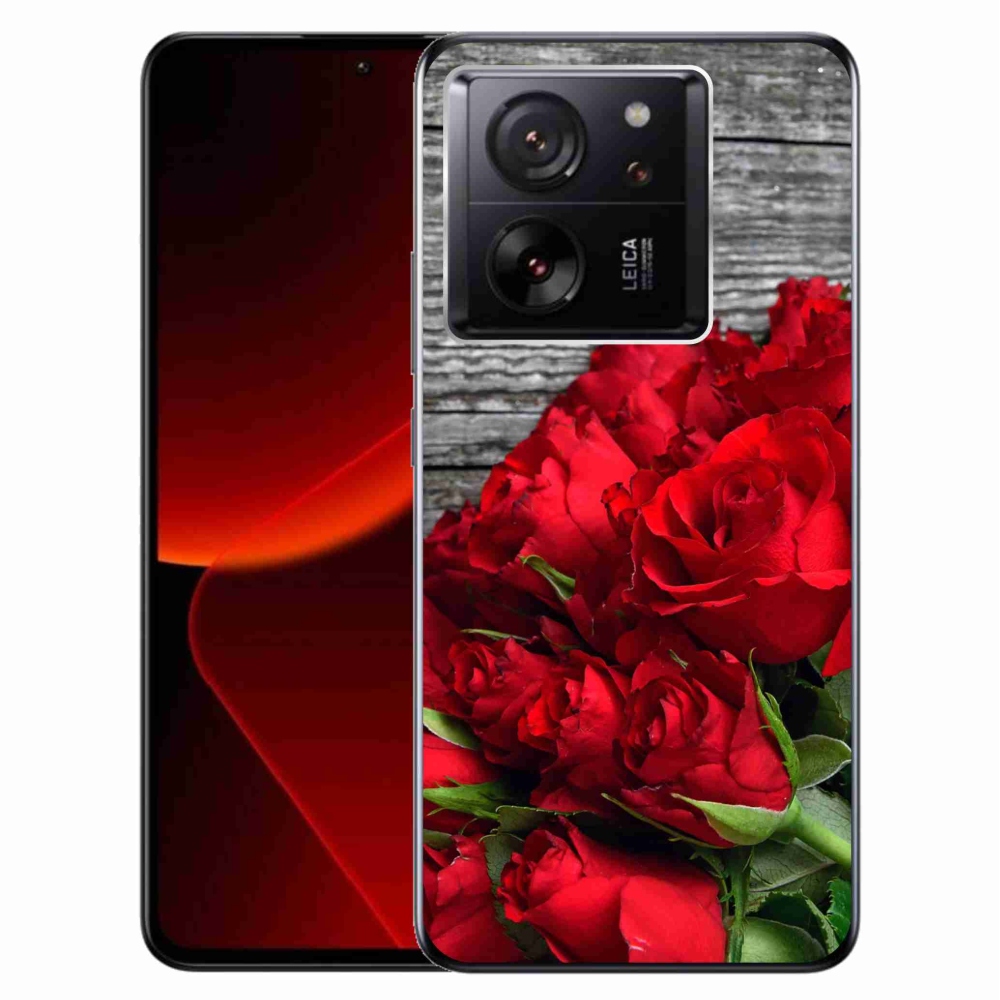 Gelový kryt mmCase na Xiaomi 13T/13T Pro - červené růže