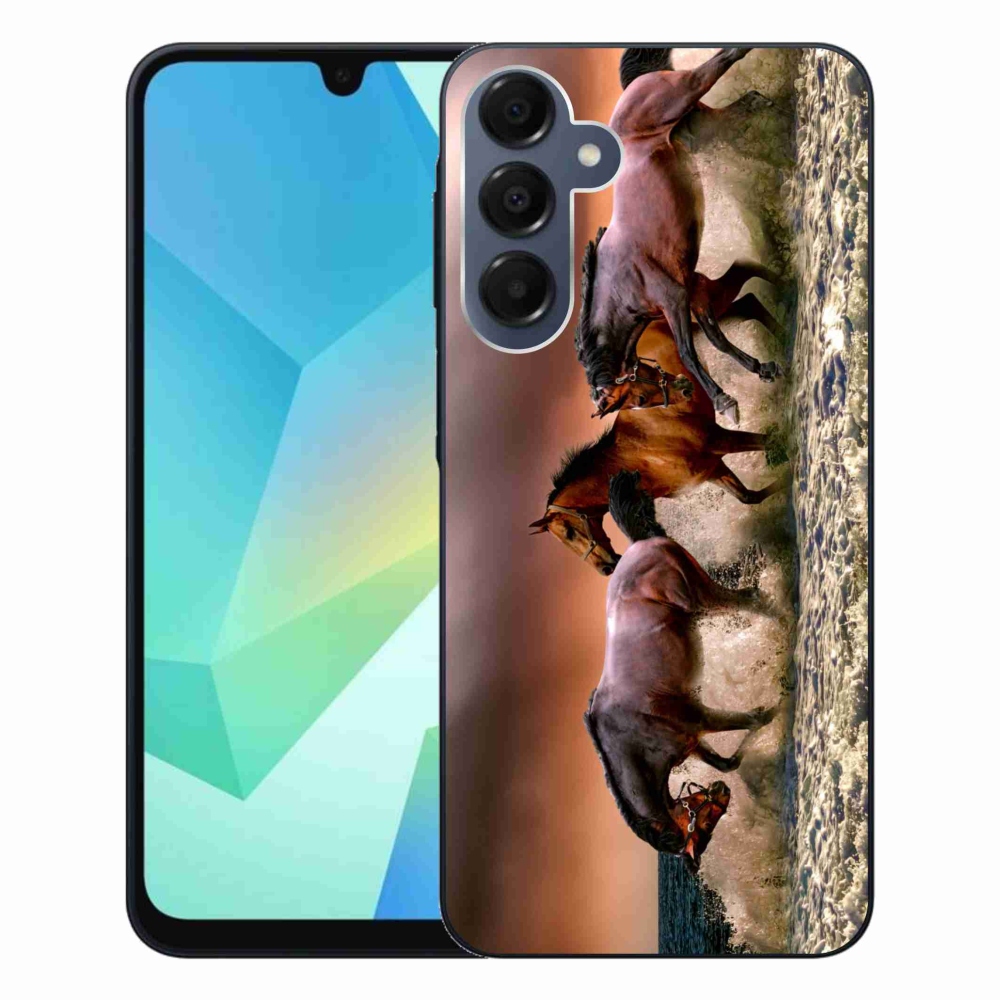 Gelový obal mmCase na Samsung Galaxy A16 4G/5G - koně 1