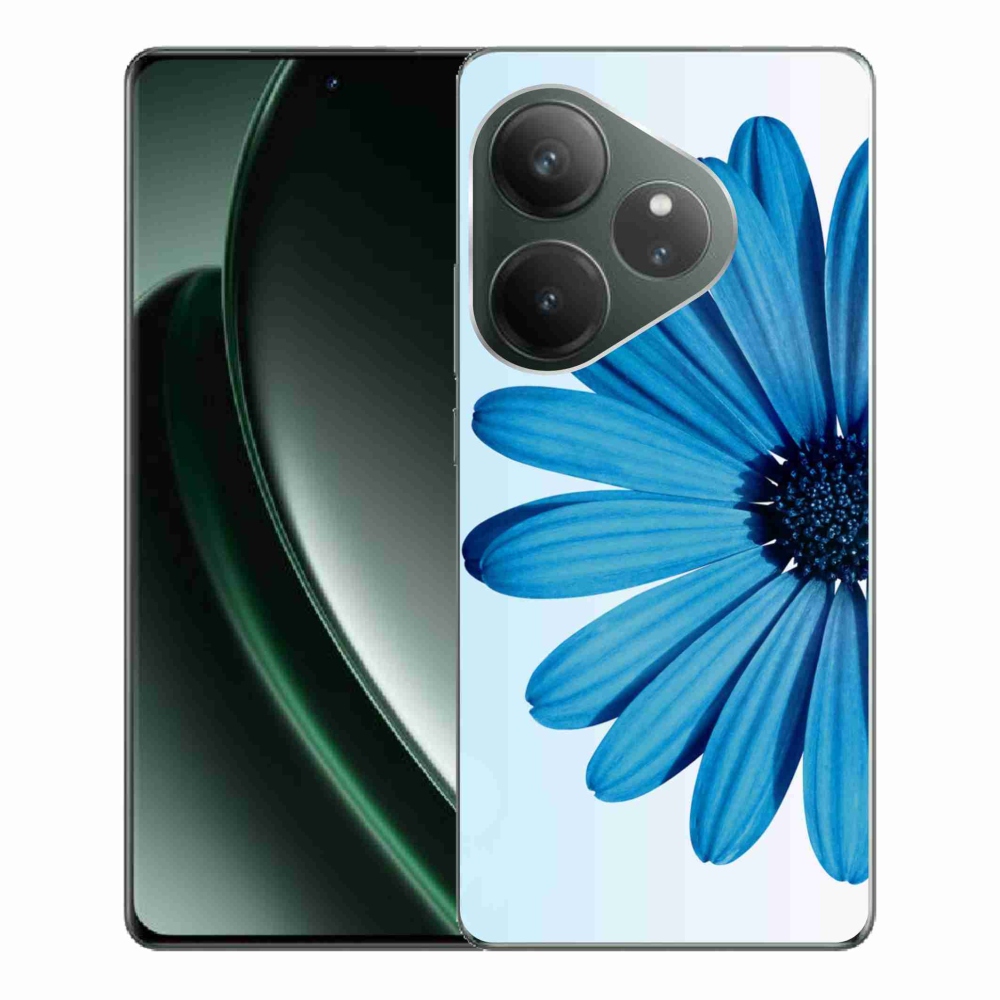 Gelový obal mmCase na Realme GT 6 5G/GT 6T 5G - modrá kopretina