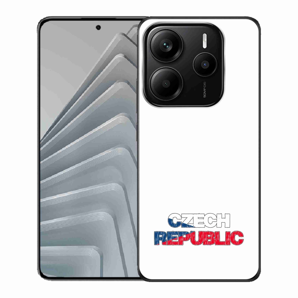 Gelový kryt mmCase na Xiaomi Redmi Note 14 5G - Czech Republic bílé pozadí