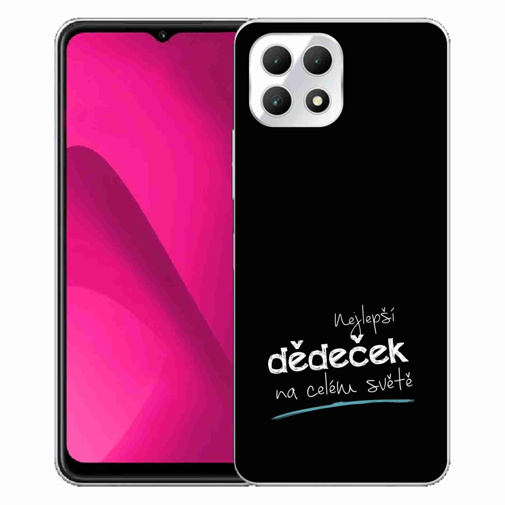Gelový kryt mmCase na T-Mobile T Phone 2 - nejlepší dědeček 3 černé pozadí