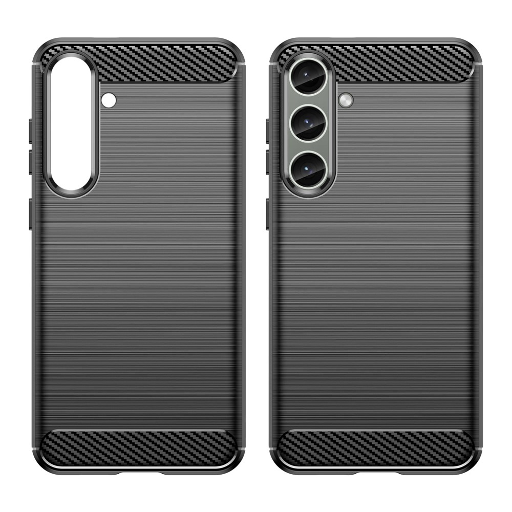 Carbon odolný gelový obal na Samsung Galaxy S24+/S25+ - černý