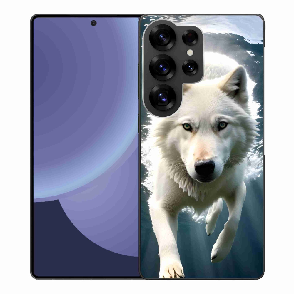 Gelový kryt mmCase na Samsung Galaxy S25 Ultra - bílý vlk