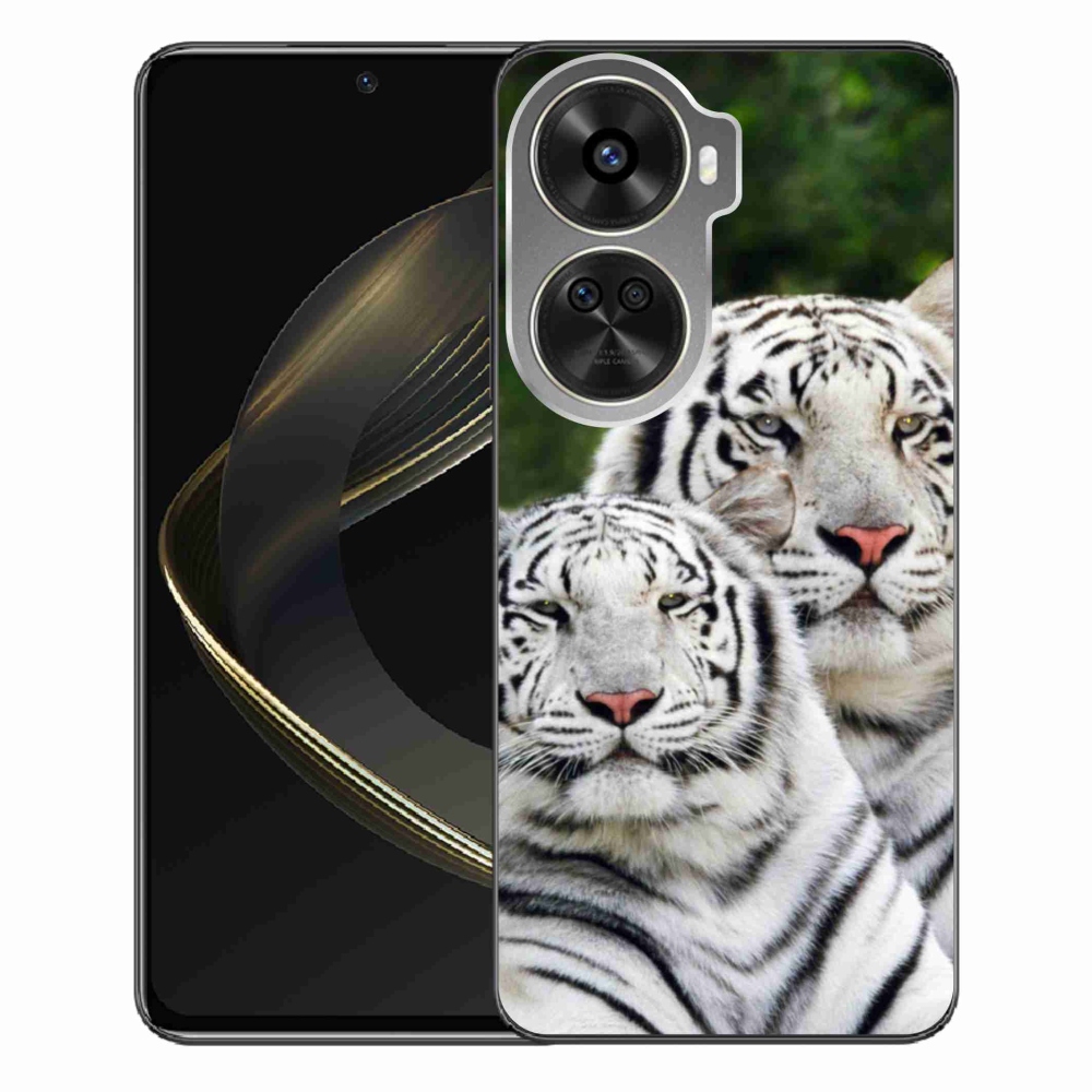 Gelový obal mmCase na Huawei Nova 12 SE - bílí tygři