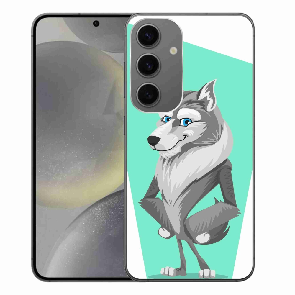 Gelový kryt mmCase na Samsung Galaxy S24+ - kreslený vlk