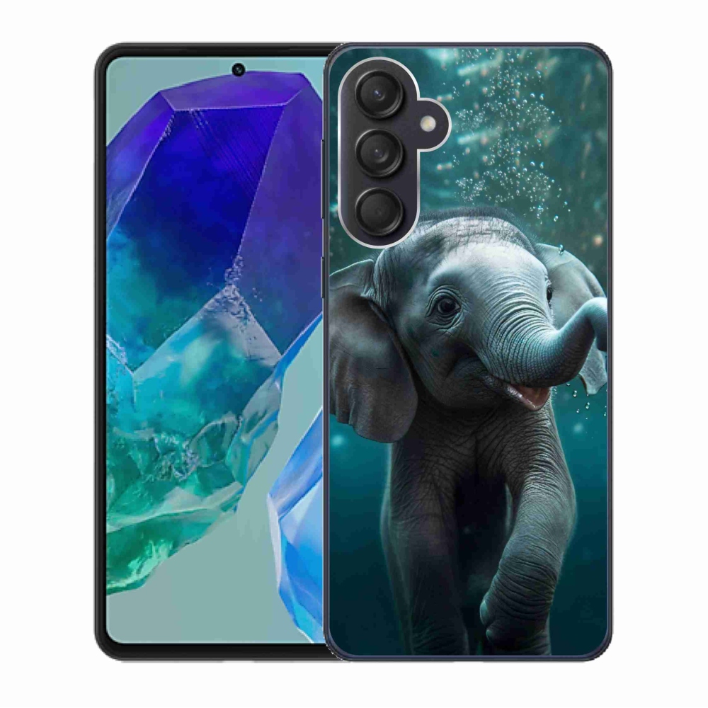 Gelový kryt mmCase na Samsung Galaxy M55 5G - slůně pod vodou