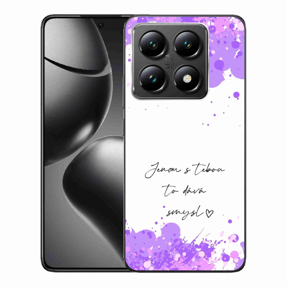 Gelový kryt mmCase na Xiaomi 14T - zamilovaný text bílé pozadí